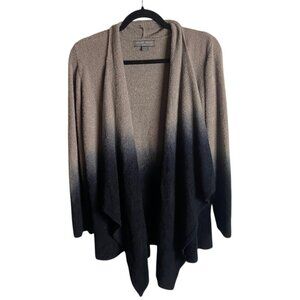 Barefoot Dreams Large Bamboo Chic Lite Calypso Wrap Cardigan Neutral Ombre Cozy